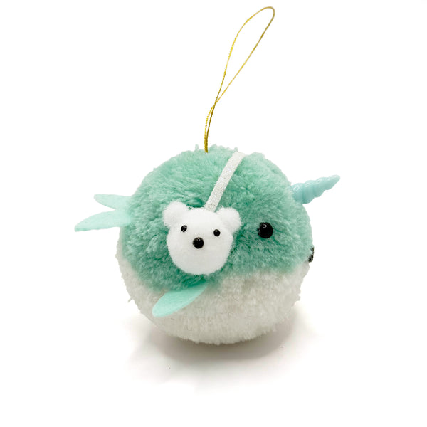 Narwhal Pom Pom Ornament