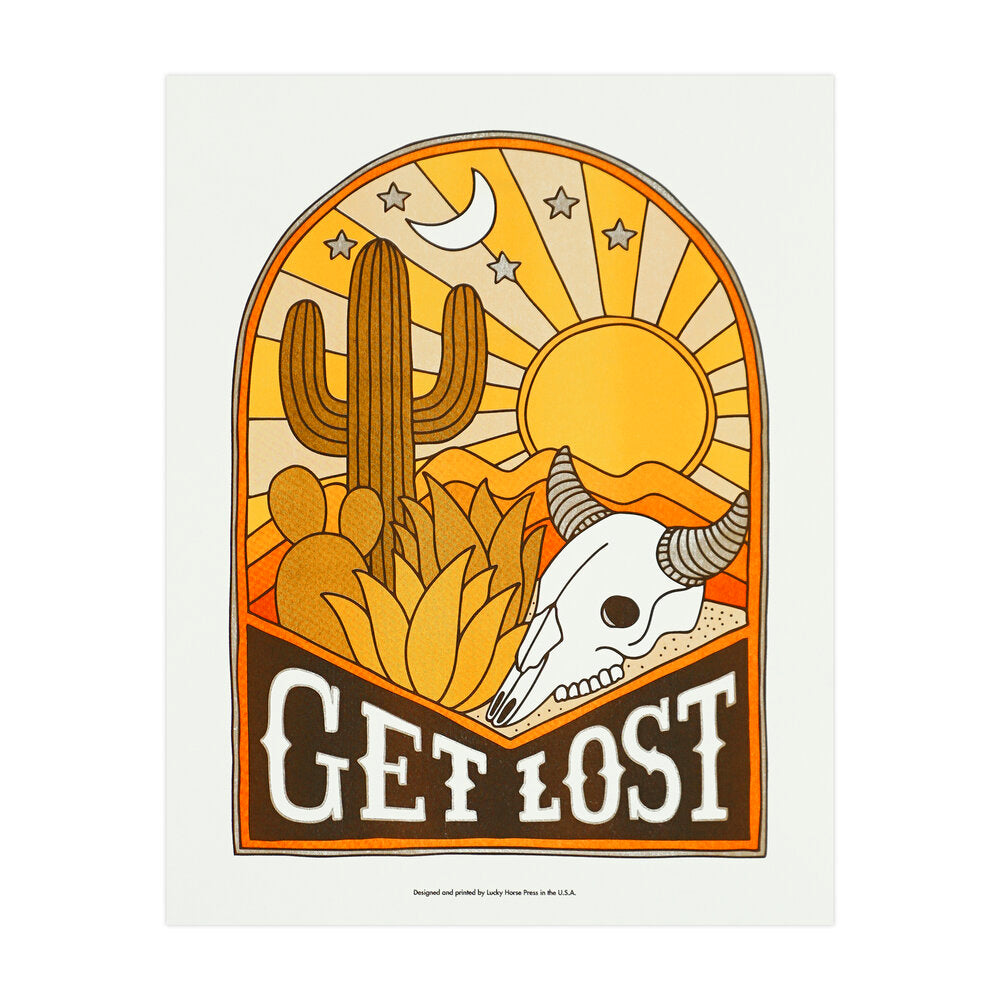Get Lost Risograph Print