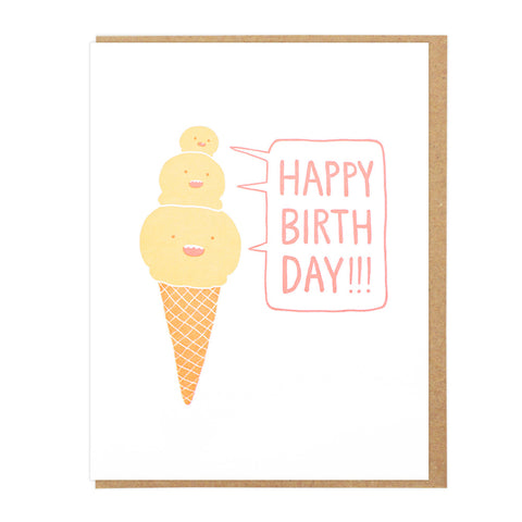 Happy Birthday Ice Cream Cone