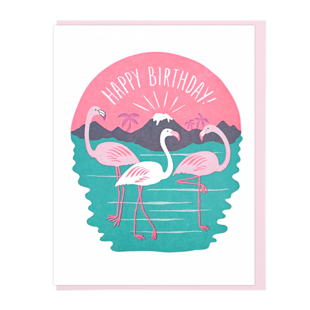 Happy Birthday Flamingos