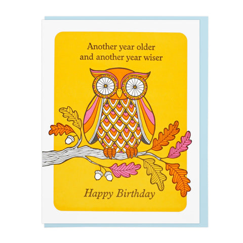 Older And Wiser Owl Birthday
