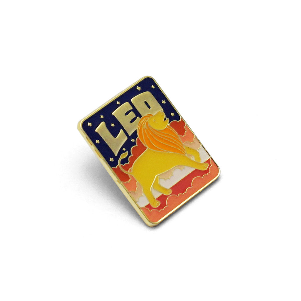 Leo Enamel Pin – Lucky Horse Press