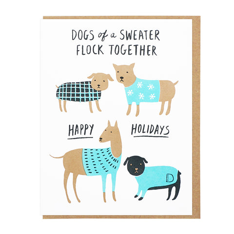 Dogs of Sweater Holiday Card
