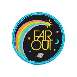 Far Out Iron-On Patch – Lucky Horse Press