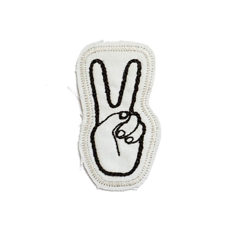 Peace Stitched Patch (Natural White)