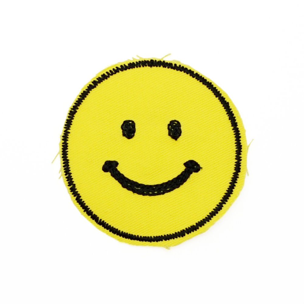 Smiley Face Stitched Patch