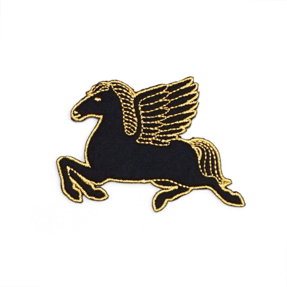 Pegasus Iron-On Patch (Black)