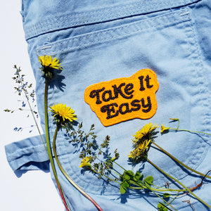Take It Easy Chain Stitched Patch (Assorted Colors)